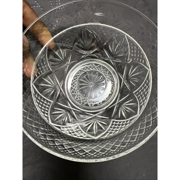6pc Cristal D'Arques Durand Vintage Clear Glass Salad Fruit Snack Bowls 5 1/2" - Picture 5 of 7